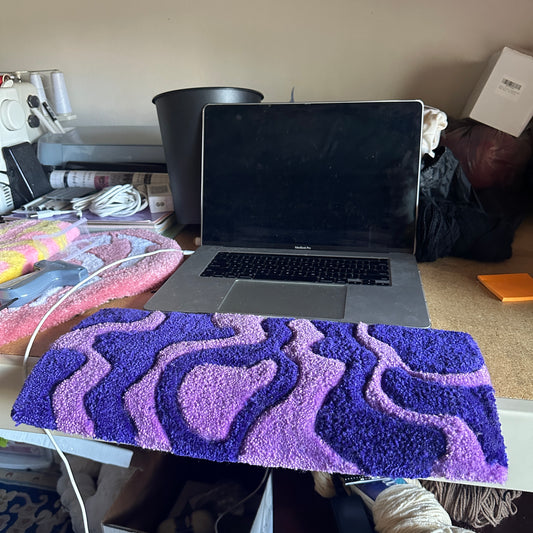 Purple Wavy Keyboard Rug